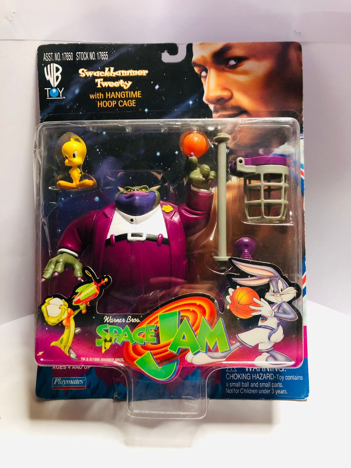 1996 Warner Bros. SPACE jam swackhammer TWEETY/titti con HANGTIME HoopCage Nuovo