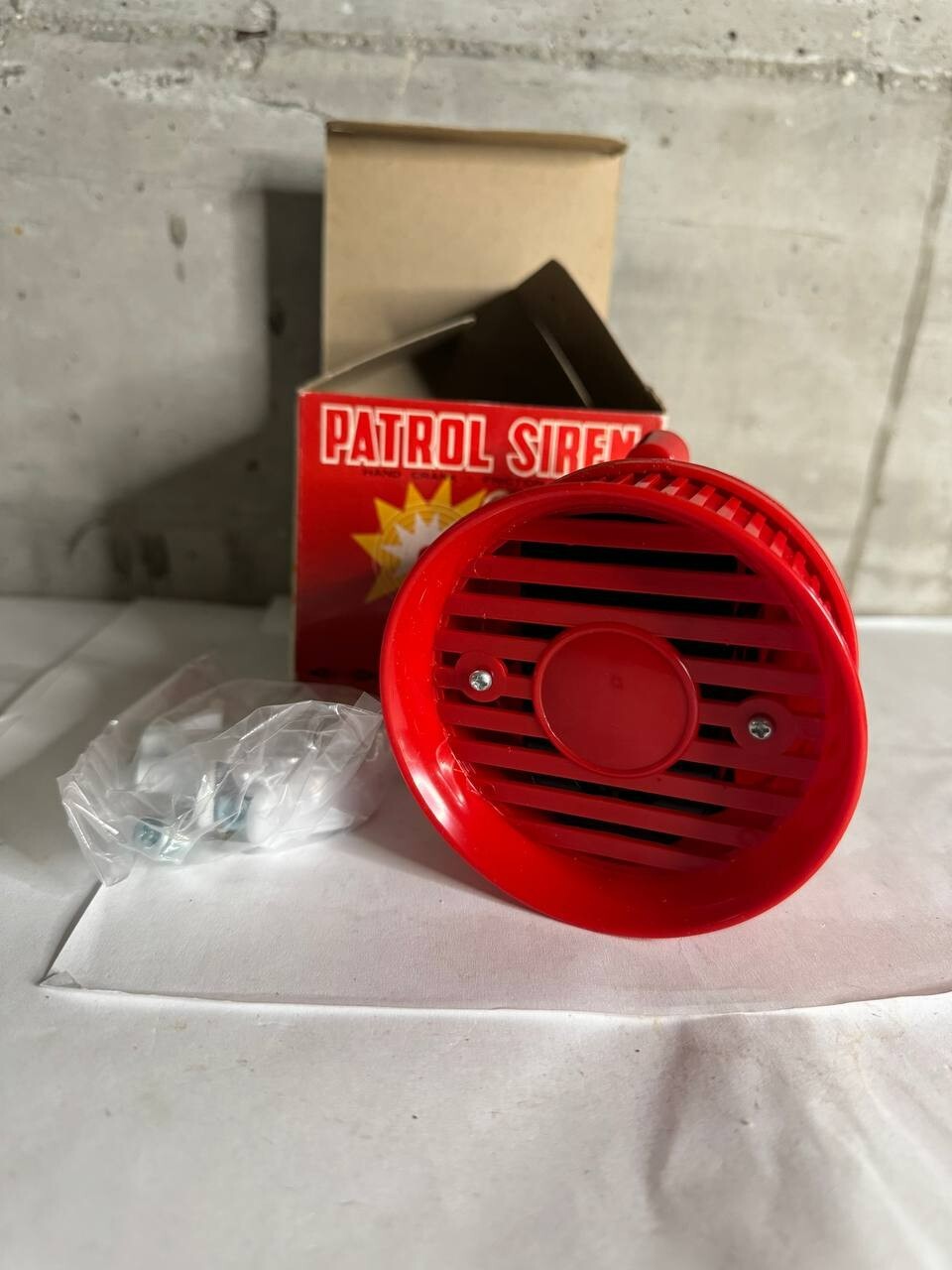 Patrol siren sirena a frizione vintage nuova funzionante anni 80