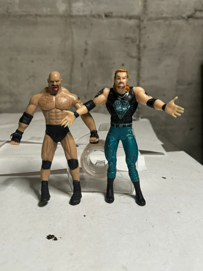 Wrestling wcw Flex wrestlers Goldberg e DDP flexy Toy Biz