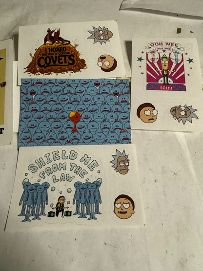 Set Sticker Rick and Morty Official Adult swim 2020 made usa