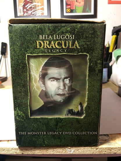 THE MONSTERS LEGACY DVD GIFT SET DRACULA -FRANKENSTEIN- WOLFMAN MINI BUST