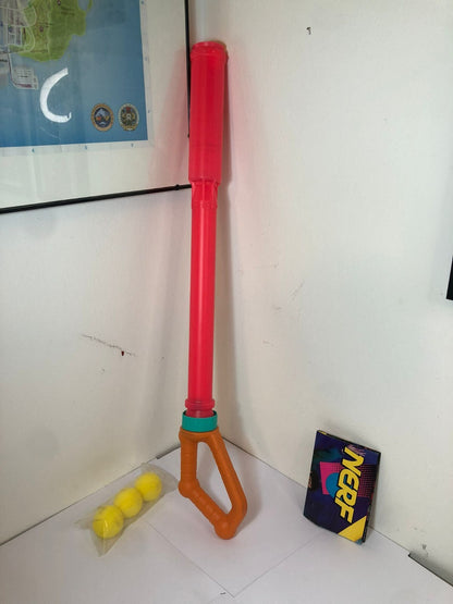 BAZOOKERBOLL NERF BLAST-A-MATIC CANNA SPARA 3 PALLE MORBIDE NEW VINTAGE 1993