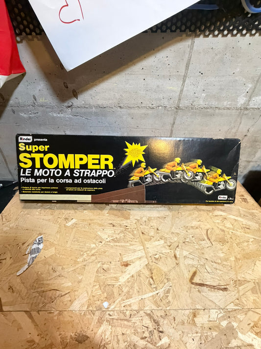 Super Stomper Polistil Rindei Moto strappo Tear away motorcycle circuit pista completa