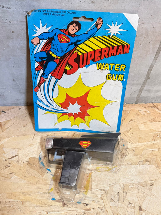 superman WATER GUN VINTAGE '70 SUPEREROI PISTOLA ACQUA made in HONG KONG