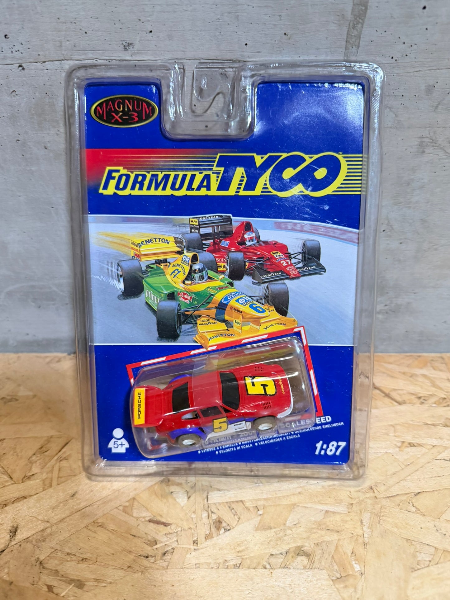 Formula Tyco Magnum X-3 #5 Porsche 935 Rosso HO Slot Car Nos MOC
