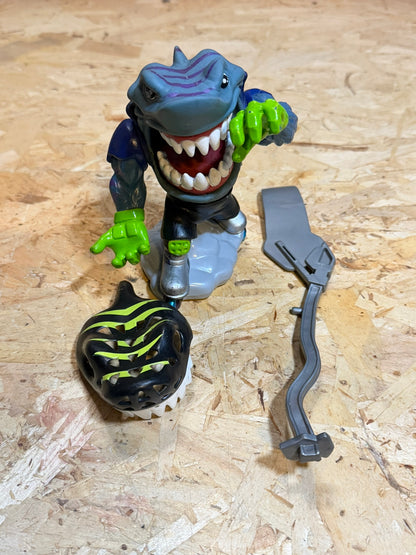 Vintage 1995 Mattel Street Sharks Streex Blade con maschera e bastone da hockey