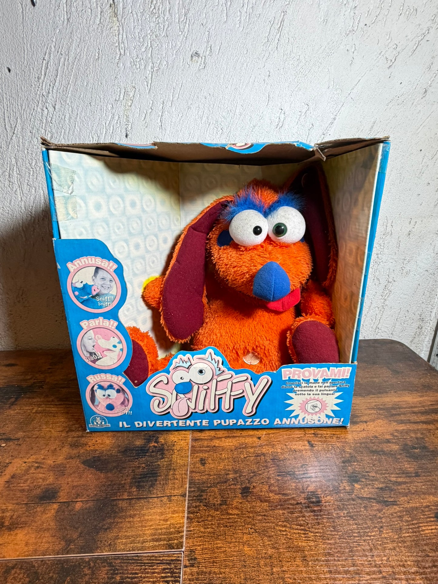 SNIFFY Il Divertente Pupazzo Annusone ECO Vintage Peluche Giochi Preziosi