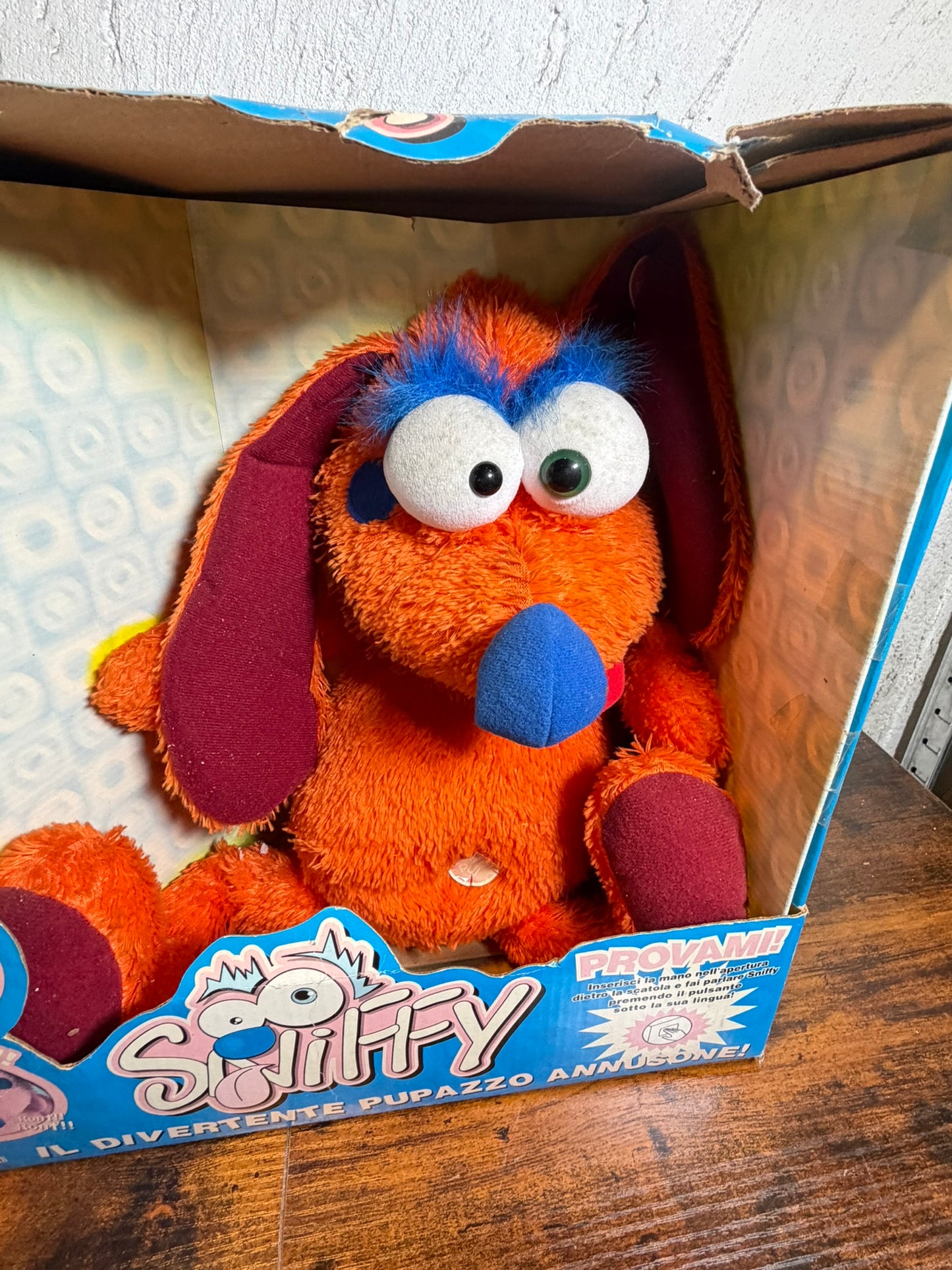 SNIFFY Il Divertente Pupazzo Annusone ECO Vintage Peluche Giochi Preziosi