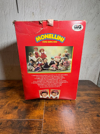 RARISSIMA BAMBOLA VINTAGE ANNI 90 FAMOSA PRIMO MONELLINI AMMICCANTE SPAGNA NUOVA