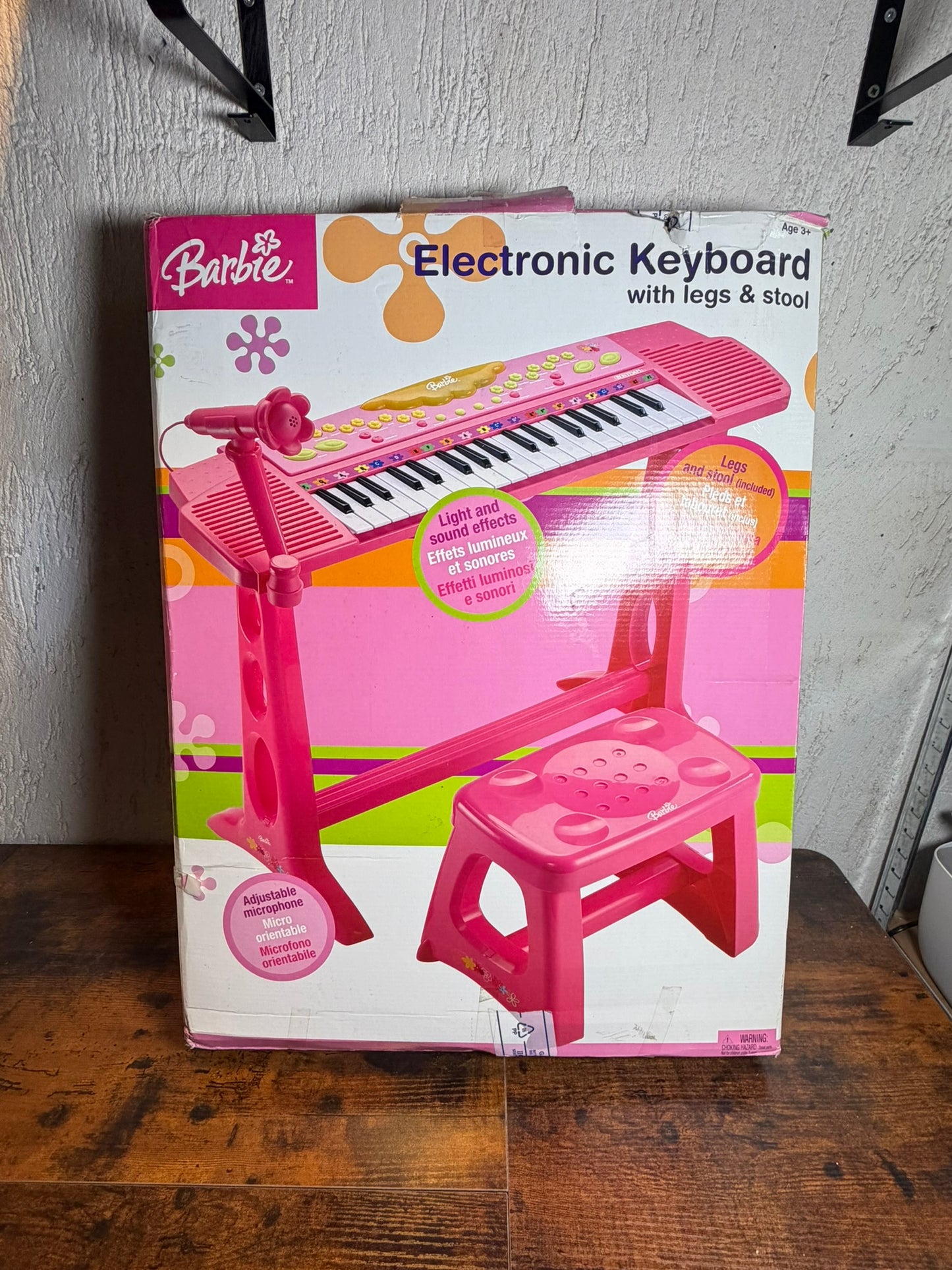 electronic keyboard barbie with legs e stool