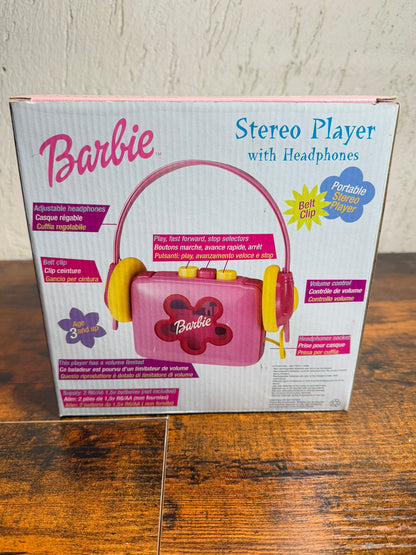 Barbie Stereo Player With Eardphones Vintage 2001 Musicassette