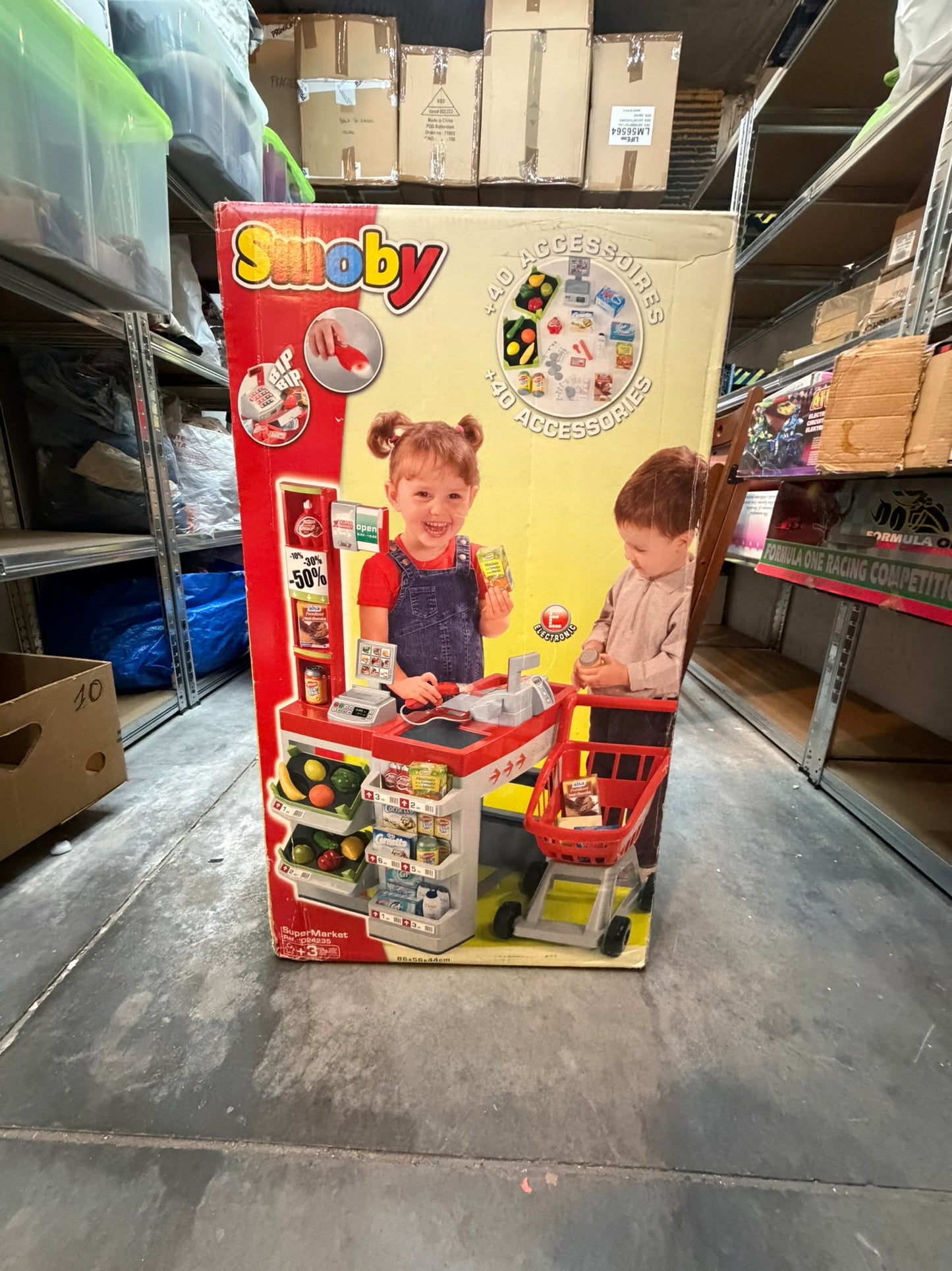 Smoby Supermercato Giocattolo con Cassa Elettronica + 40 Accessori