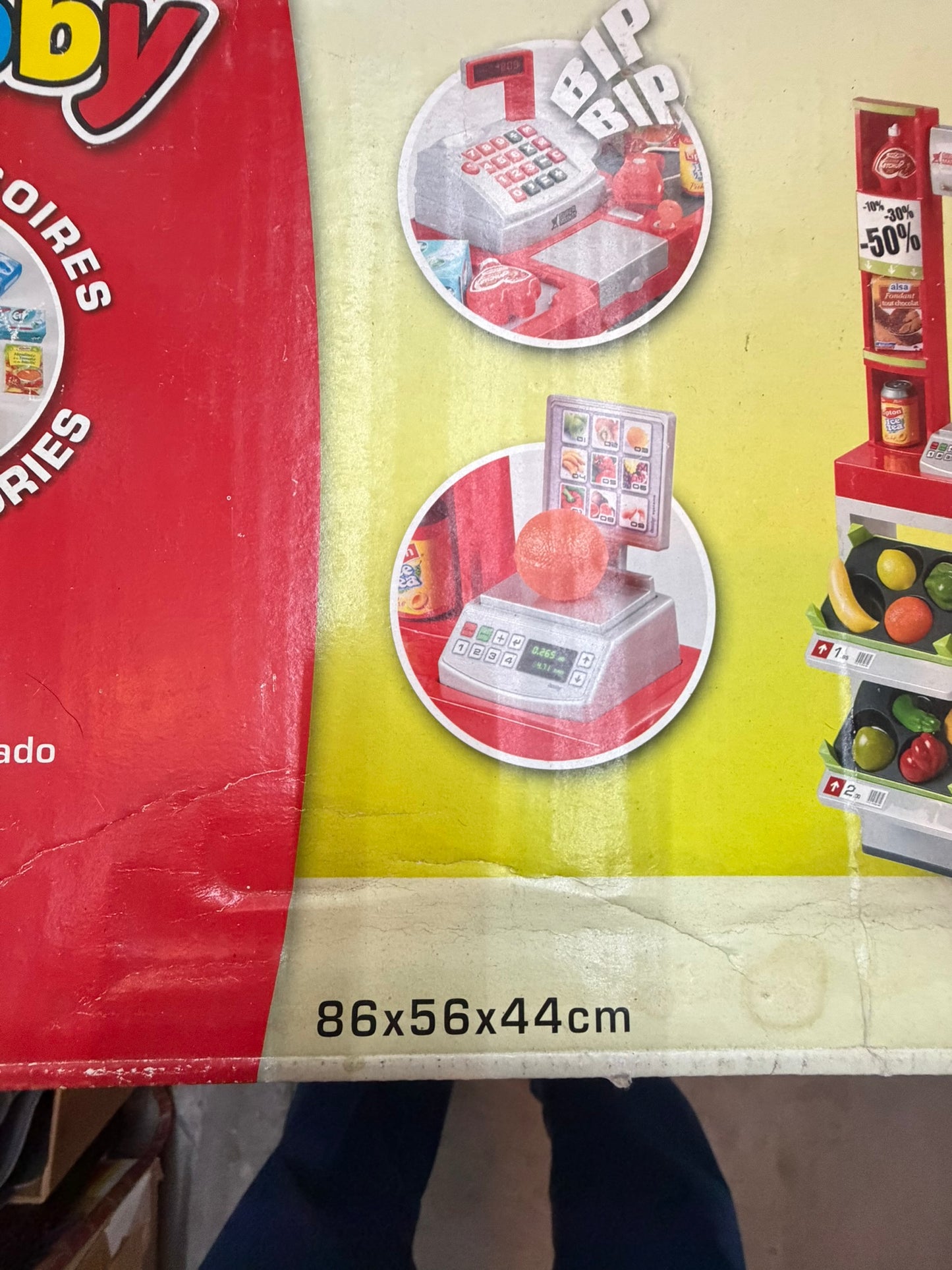 Smoby Supermercato Giocattolo con Cassa Elettronica + 40 Accessori