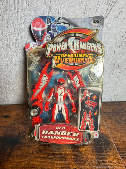 POWER RANGERS Operazione Overdrive RED RANGER Figura Buggy Battagliato
