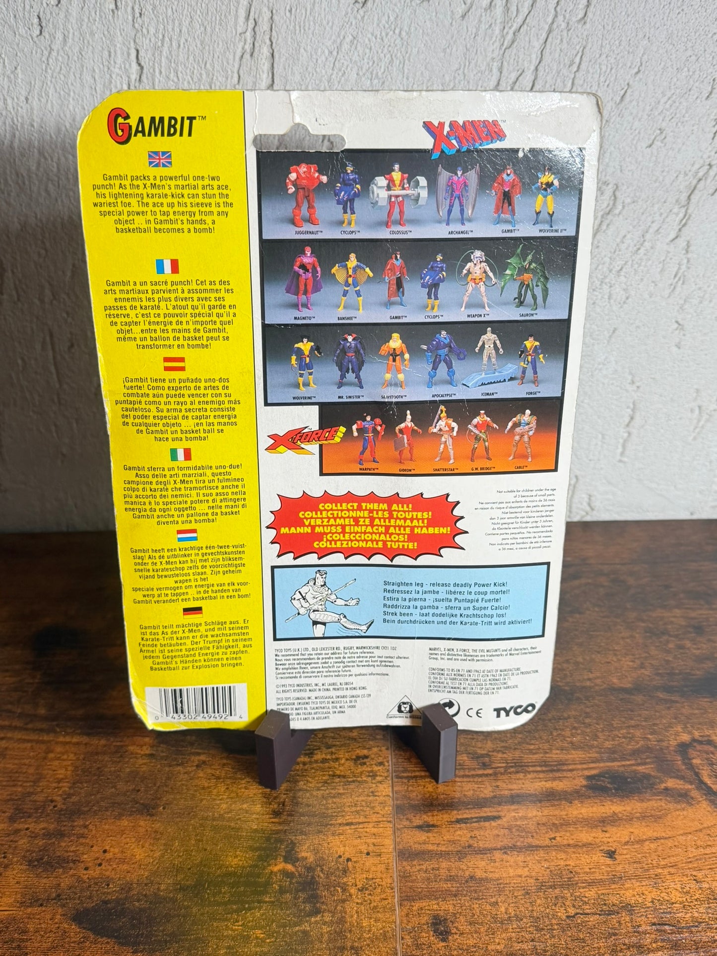 Modellino vintage Gambit X-Men Tyco - sigillato