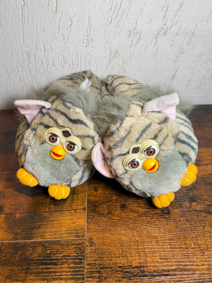 Pantofole Furby tigrate rare vintage da collezione mai usate (40/41)