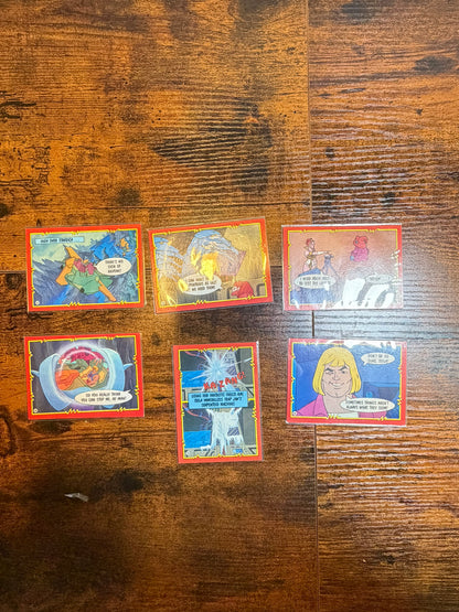 carte Master of the universe anni '80 (6 pezzi)
