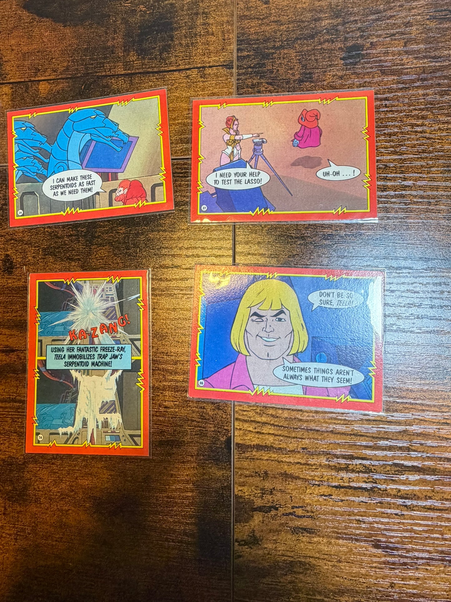 carte Master of the universe anni '80 (6 pezzi)