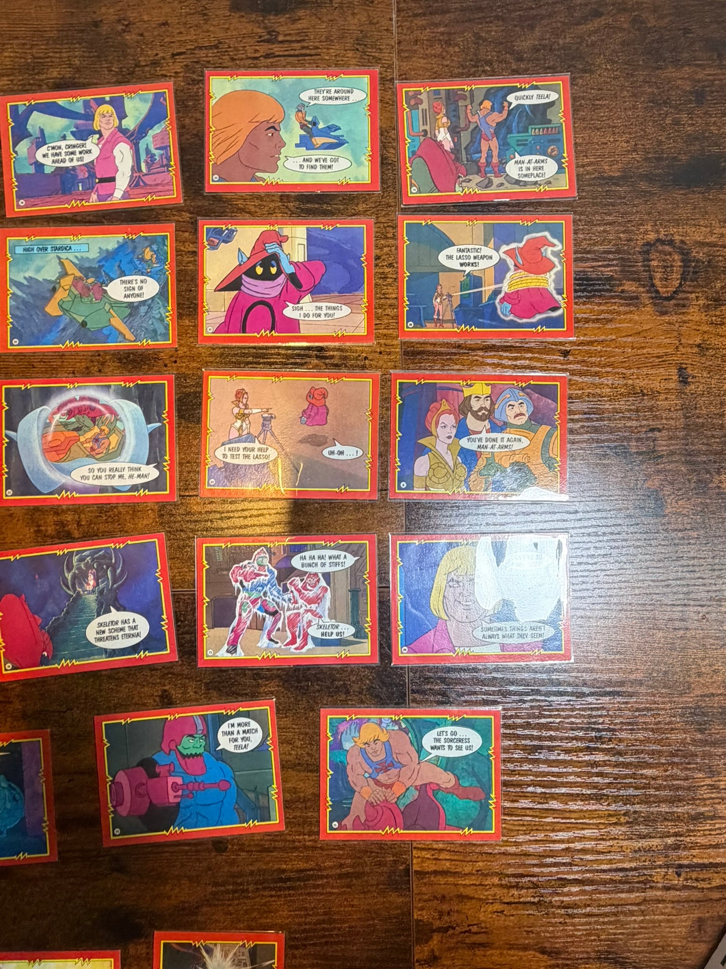 carte Master of the universe anni '80 (21 pezzi)