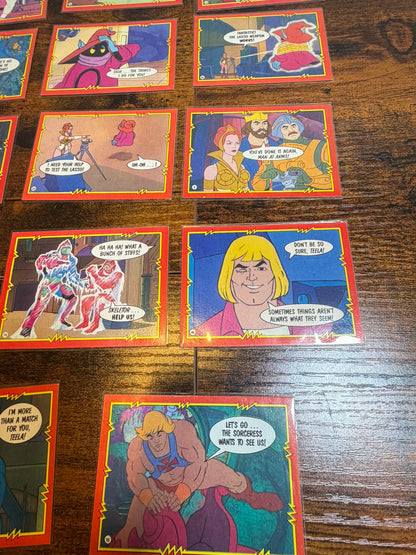 carte Master of the universe anni '80 (21 pezzi)