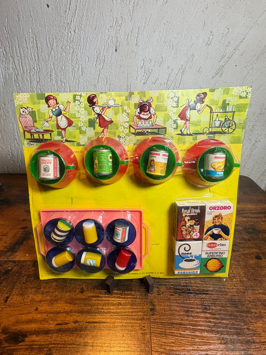 Giocattoli cucina anni 70/80 made in italy vassoio rosa