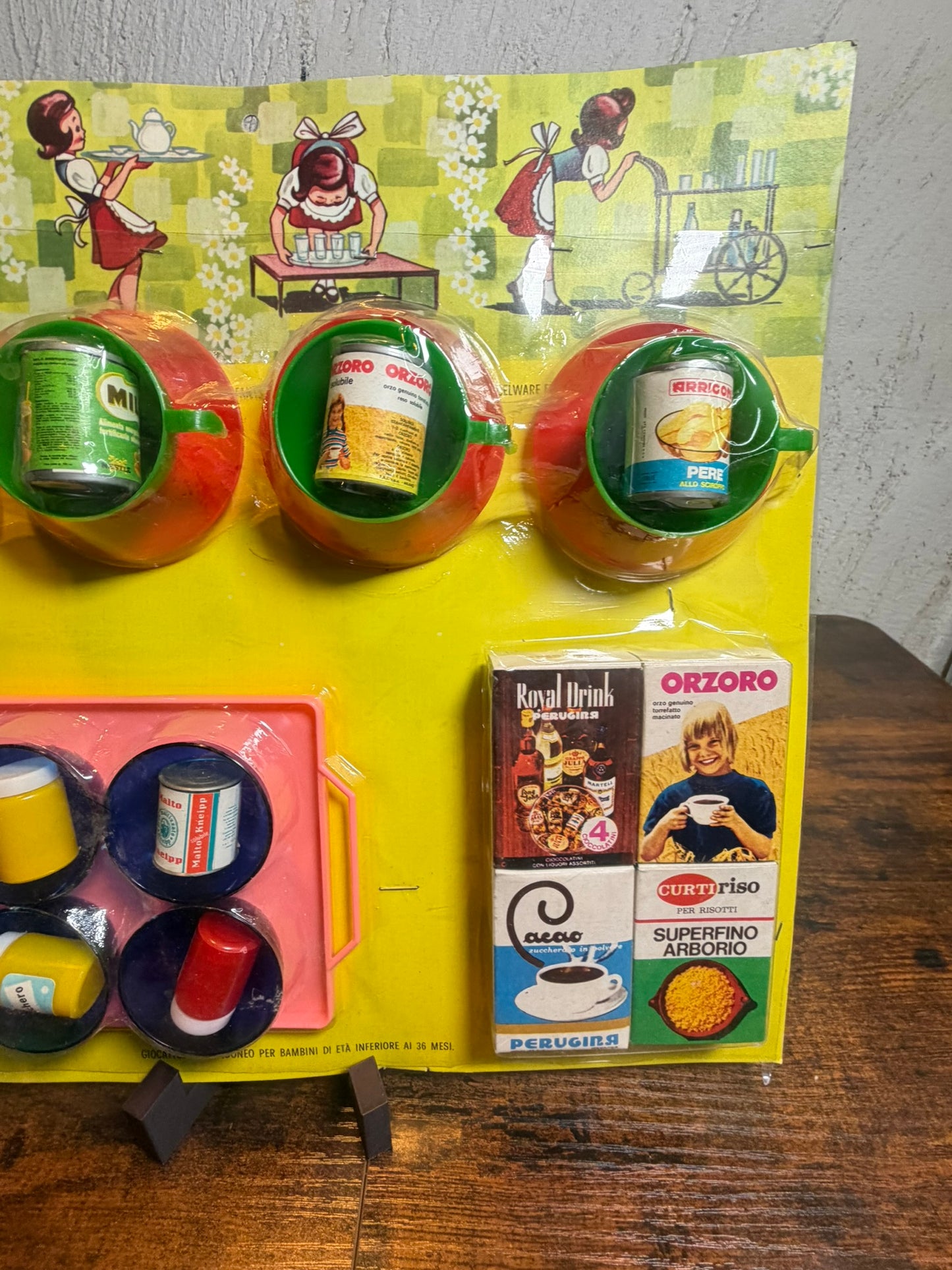 Giocattoli cucina anni 70/80 made in italy vassoio rosa