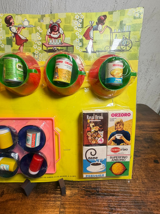 Giocattoli cucina anni 70/80 made in italy vassoio rosa