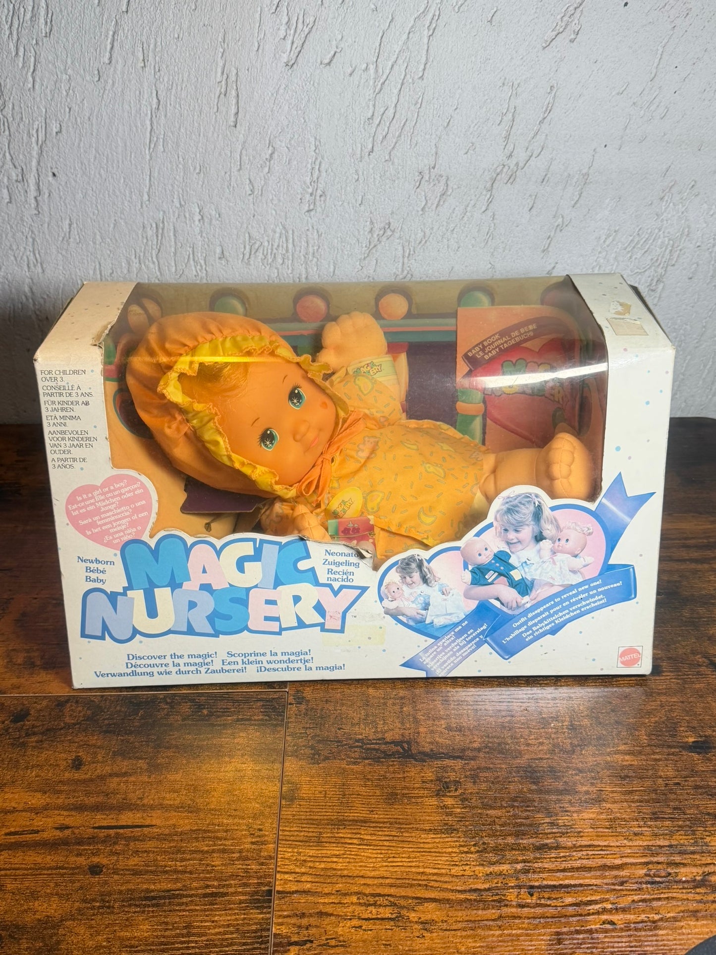 Bambola Mattel Magic Nursery Doll 1990 Nos MAI GIOCATA