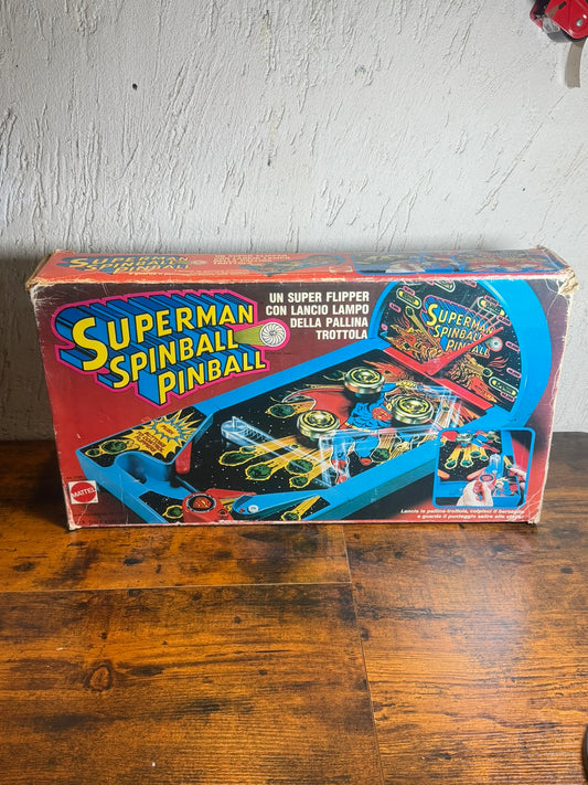 Pinball Mattel Superman Spinball 1978 con scatola (rotto)
