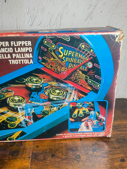 Pinball Mattel Superman Spinball 1978 con scatola (rotto)