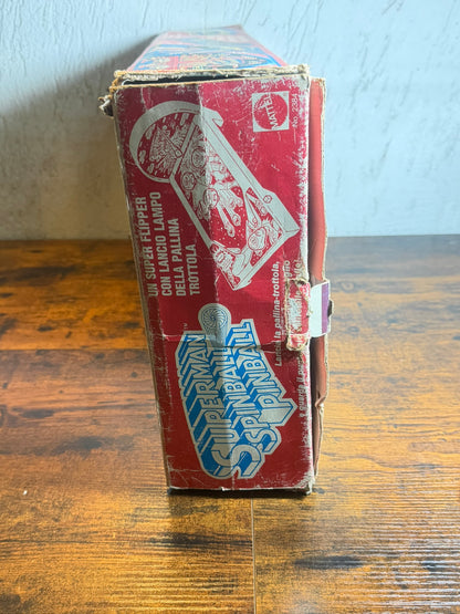 Pinball Mattel Superman Spinball 1978 con scatola (rotto)