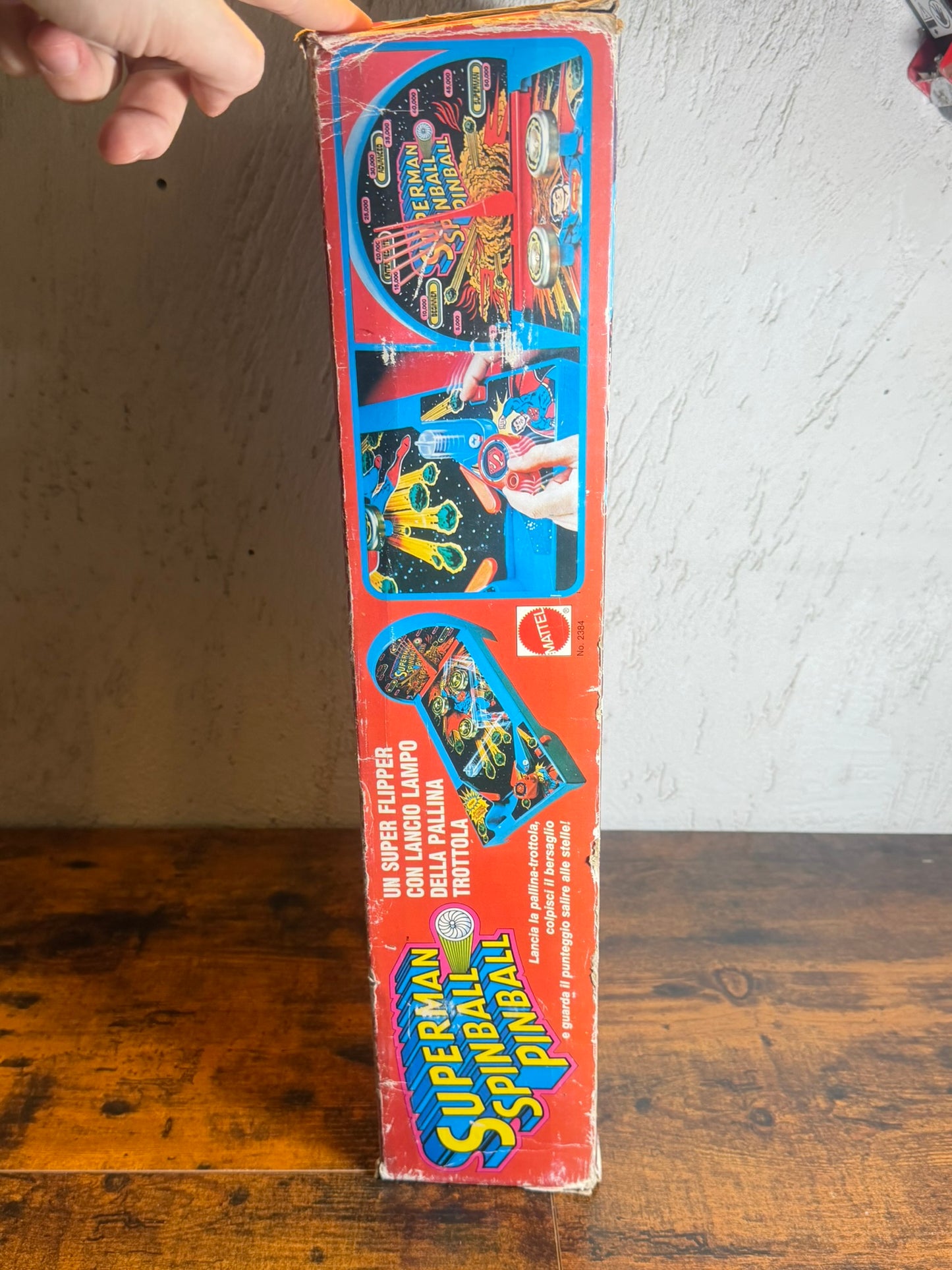 Pinball Mattel Superman Spinball 1978 con scatola (rotto)