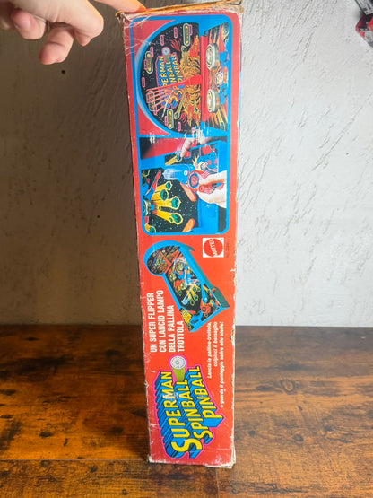 Pinball Mattel Superman Spinball 1978 con scatola (rotto)