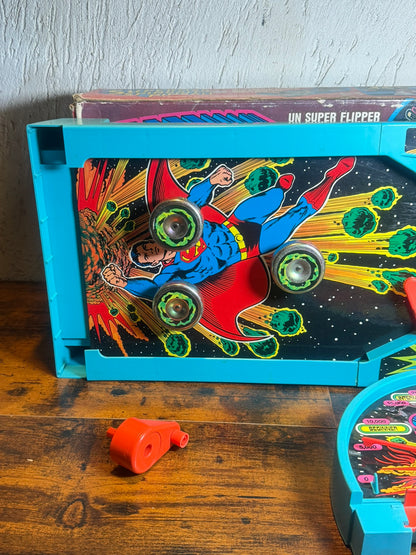 Pinball Mattel Superman Spinball 1978 con scatola (rotto)