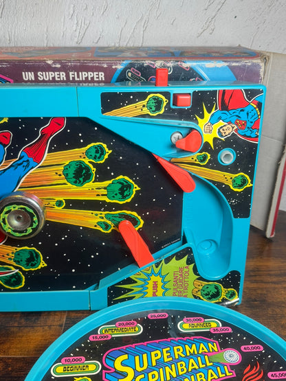 Pinball Mattel Superman Spinball 1978 con scatola (rotto)