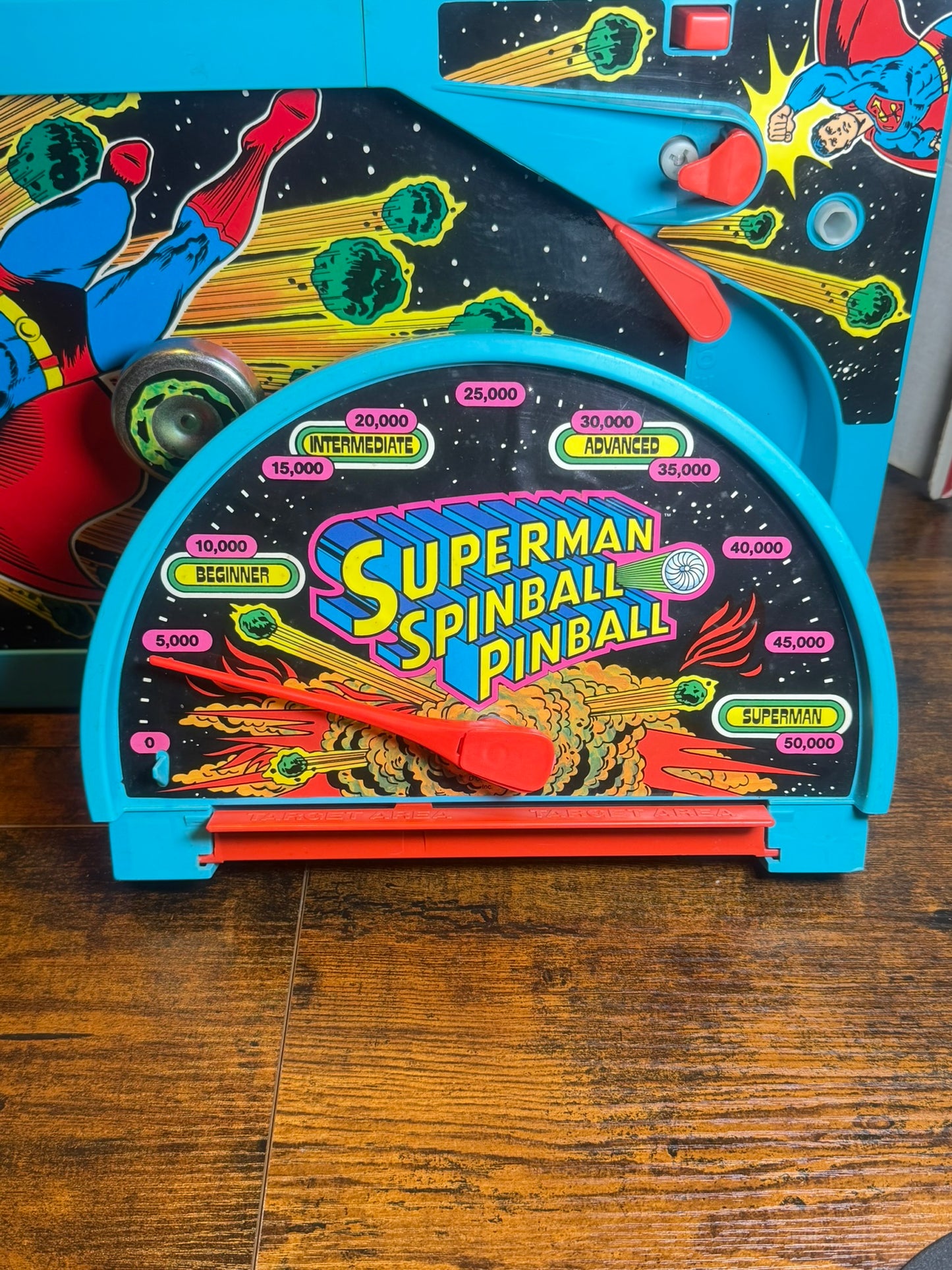 Pinball Mattel Superman Spinball 1978 con scatola (rotto)