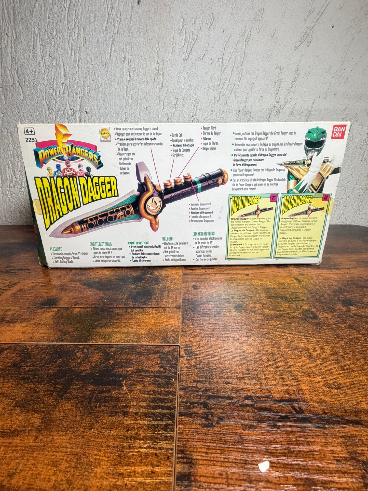 Bandai Power Rangers Legacy Dragon Dagger verde