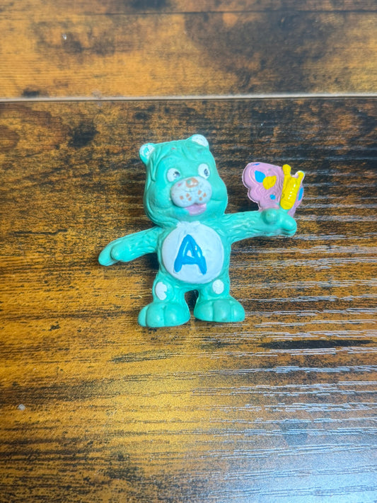 CARE BEARS BEAR GLI ORSETTI DEL CUORE GREEN W ANNI 90 TOYS VINTAGE PVC