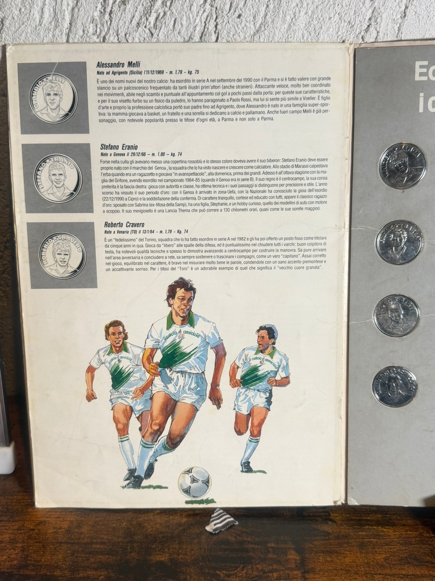 Raccoglitore I Campioni dell’amicizia 18 monete completa calcio