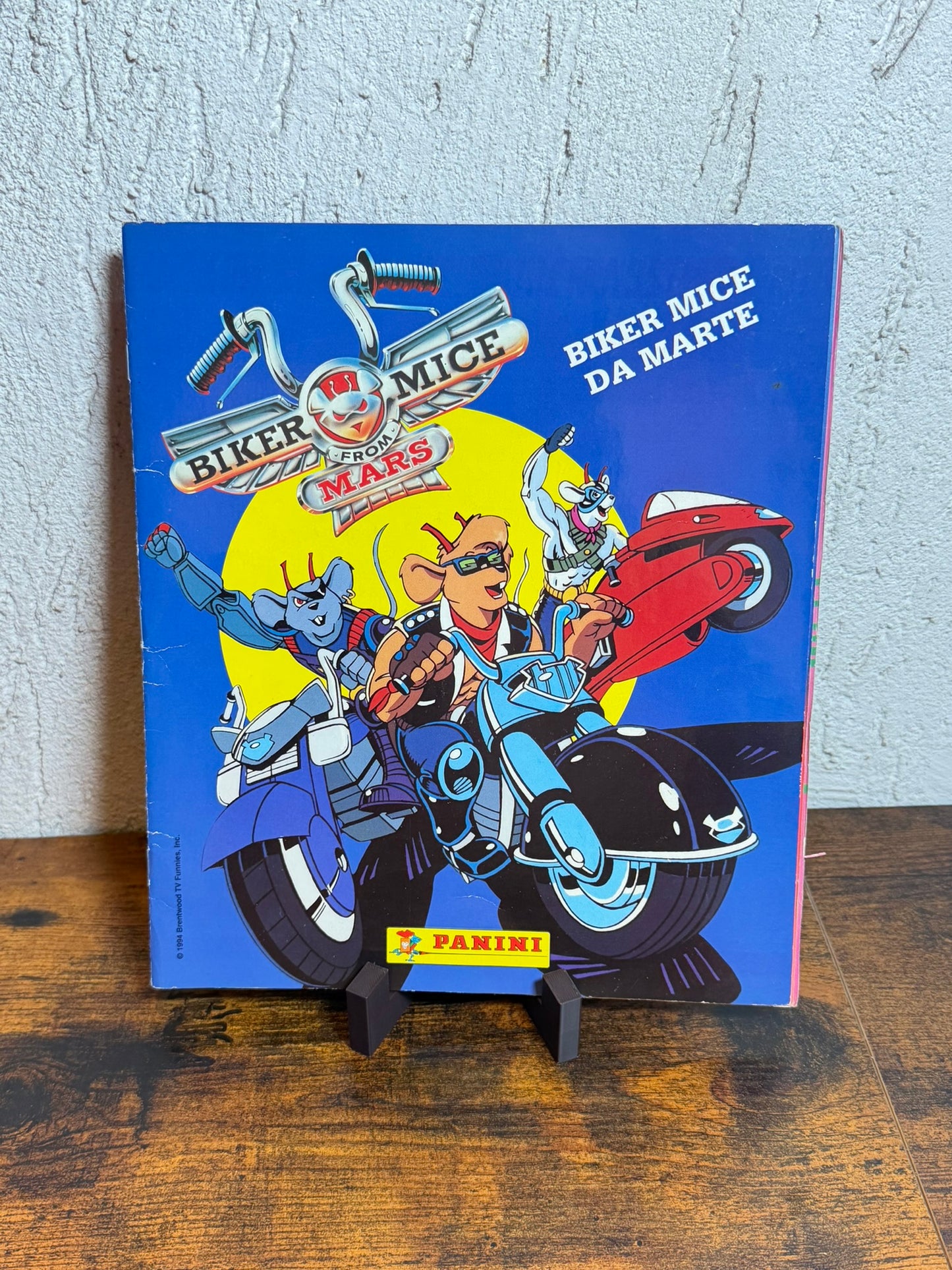 ALBUM FIGURINE PANINI 1994 BIKER MICE FROM MARS. DA MARTe incompleto rovinato