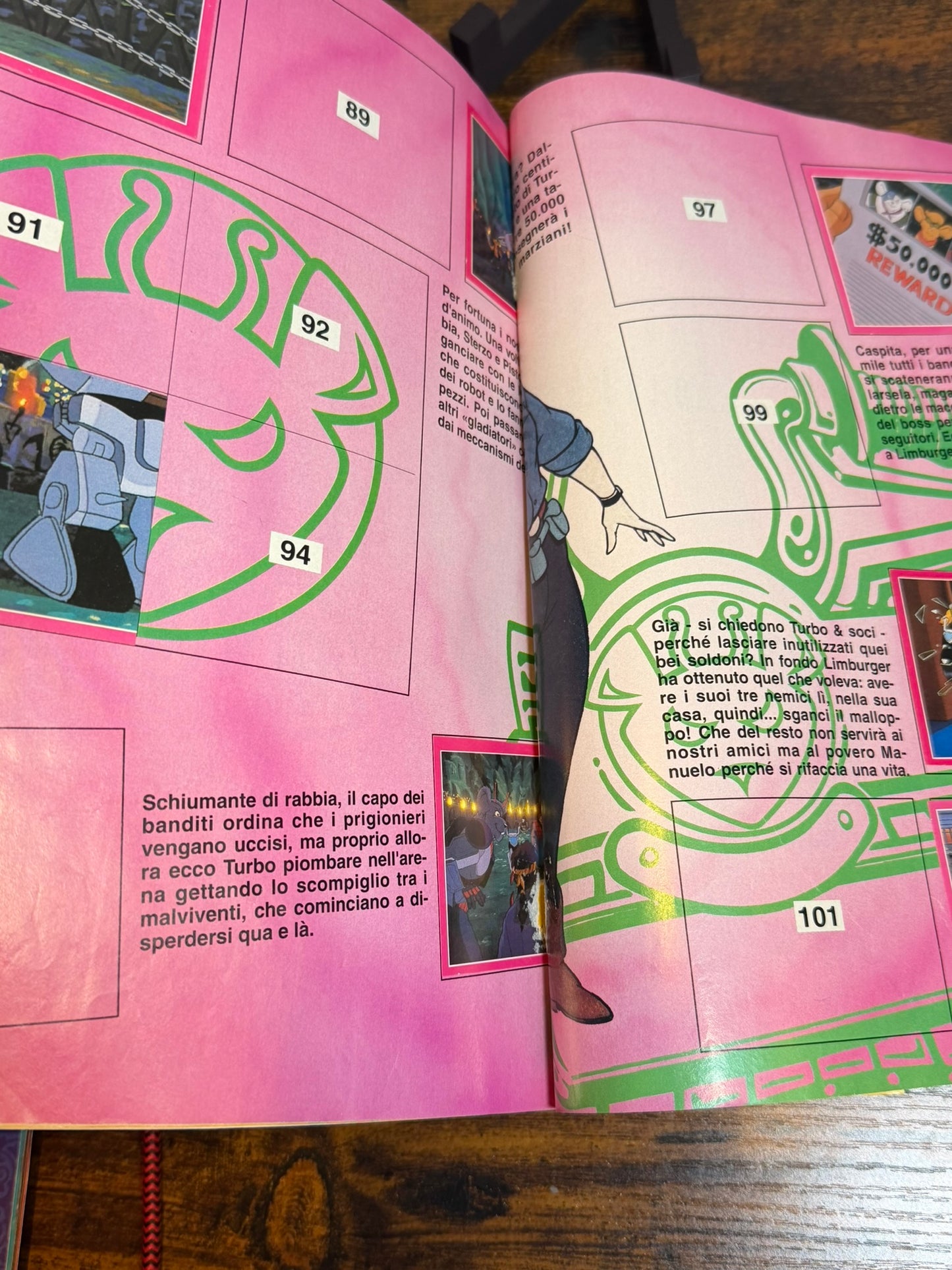 ALBUM FIGURINE PANINI 1994 BIKER MICE FROM MARS. DA MARTe incompleto rovinato
