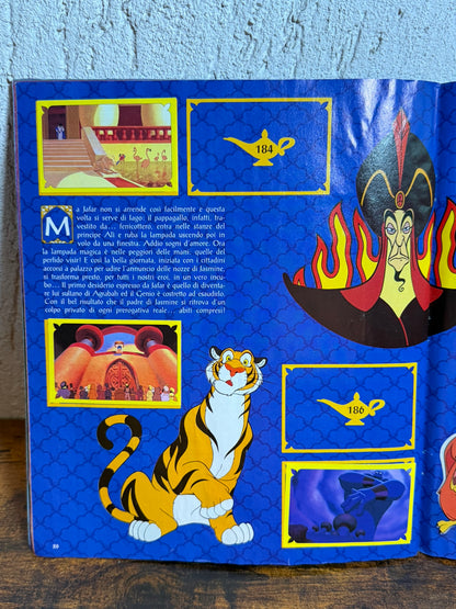 Album di figurine con figurine attaccate Disney's Aladdin, Panini incompleto
