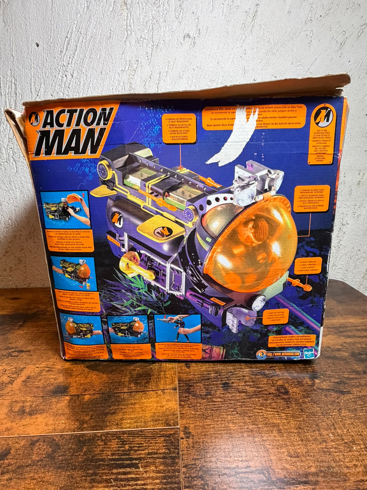 Hasbro UK Modern Action Man 12" 1999 Ocean Mission Submarine completo