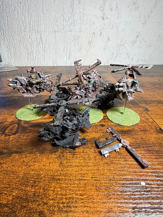 6 pezzi Warhammer 40k: Ork Deffkoptas (da riparare)