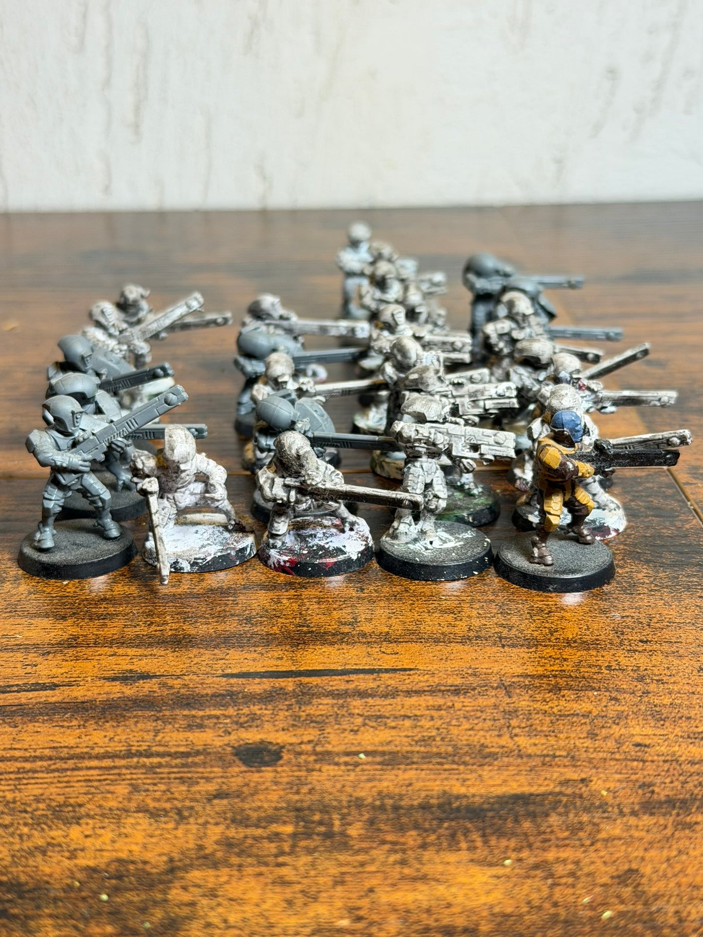 Warhammer 40k TAU 10 Fire Warriors Painted