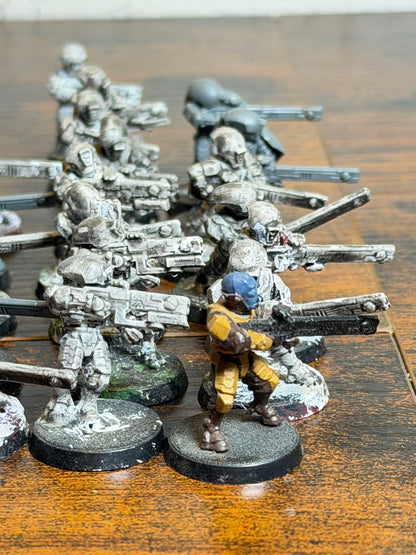 Warhammer 40k TAU 10 Fire Warriors Painted