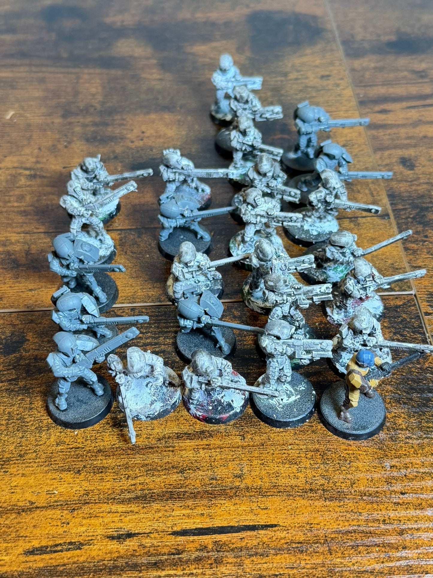 Warhammer 40k TAU 10 Fire Warriors Painted