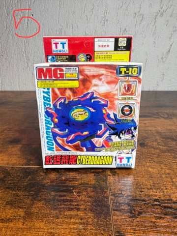 Cyber Dragoon T-10 Regular Blue Color Shoot Beyblade 2002