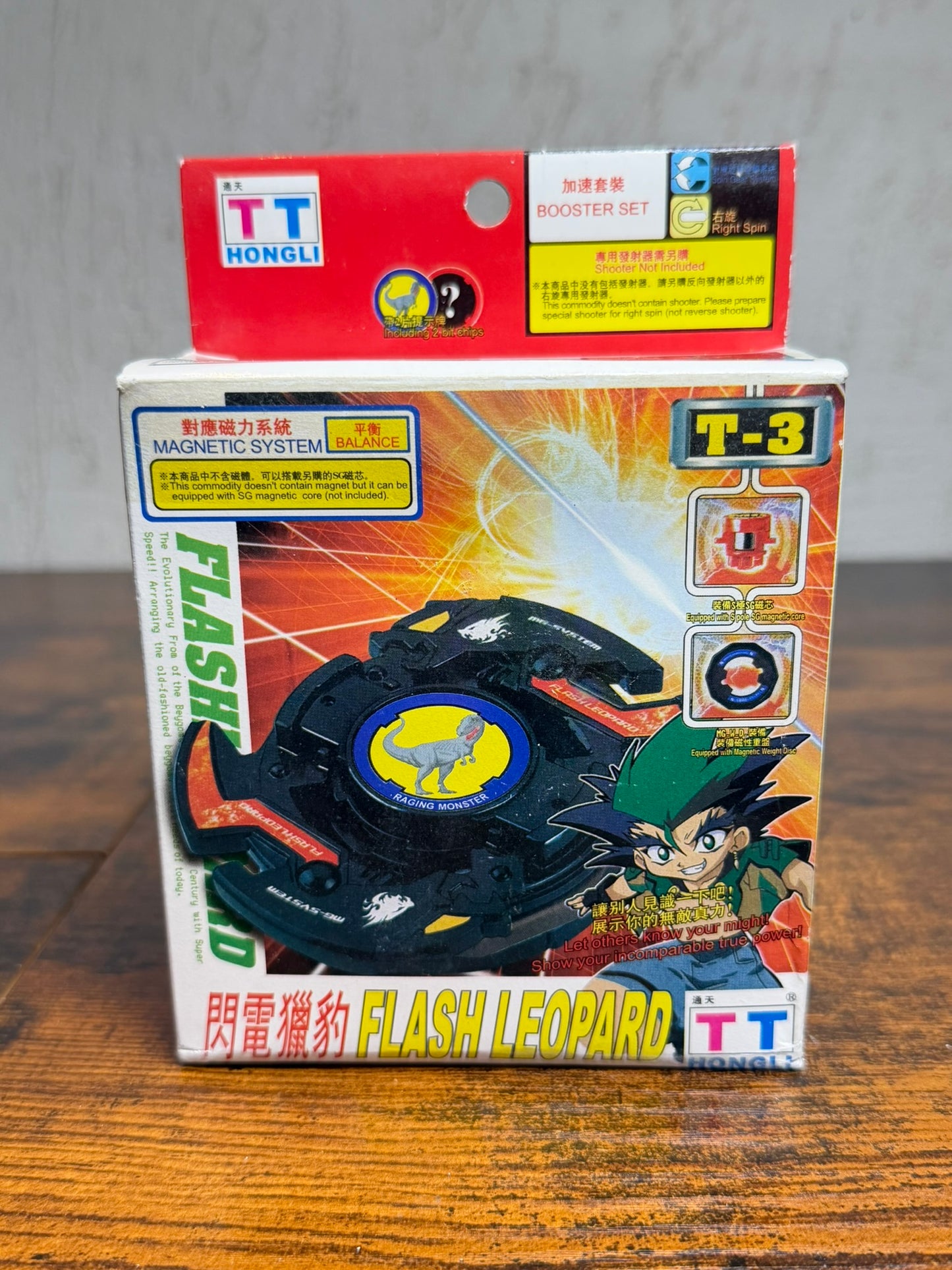 Flash Leopard Magnacore V-Force Beyblade T-3 TT-HONGLI
