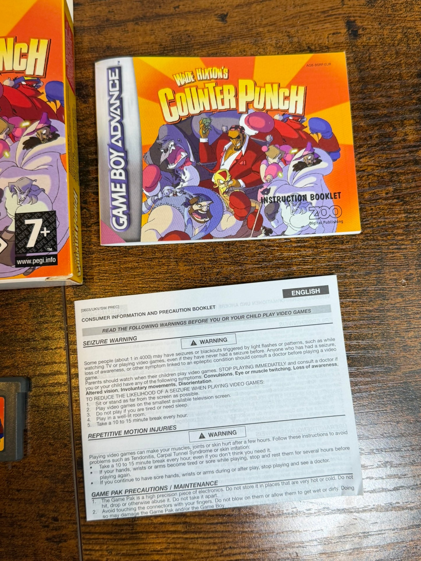 Wade Hixton's Counter Punch Nintendo Gameboy Advance completo